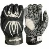 2023 Spiderz HYBRID Batting Gloves: Black/White