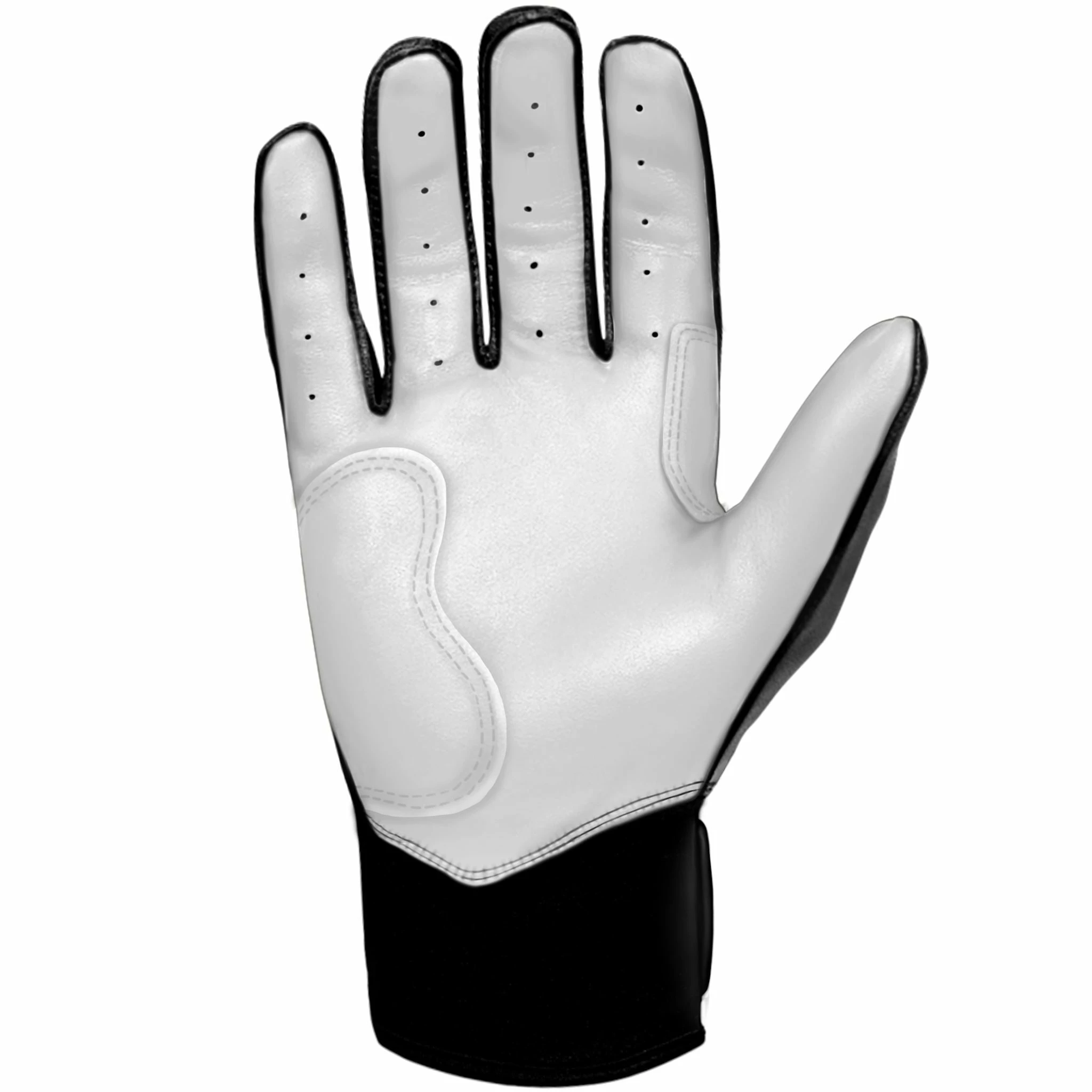 Bruce Bolt PREMIUM PRO Chrome Series Short Cuff Batting Gloves: Black - Image 5