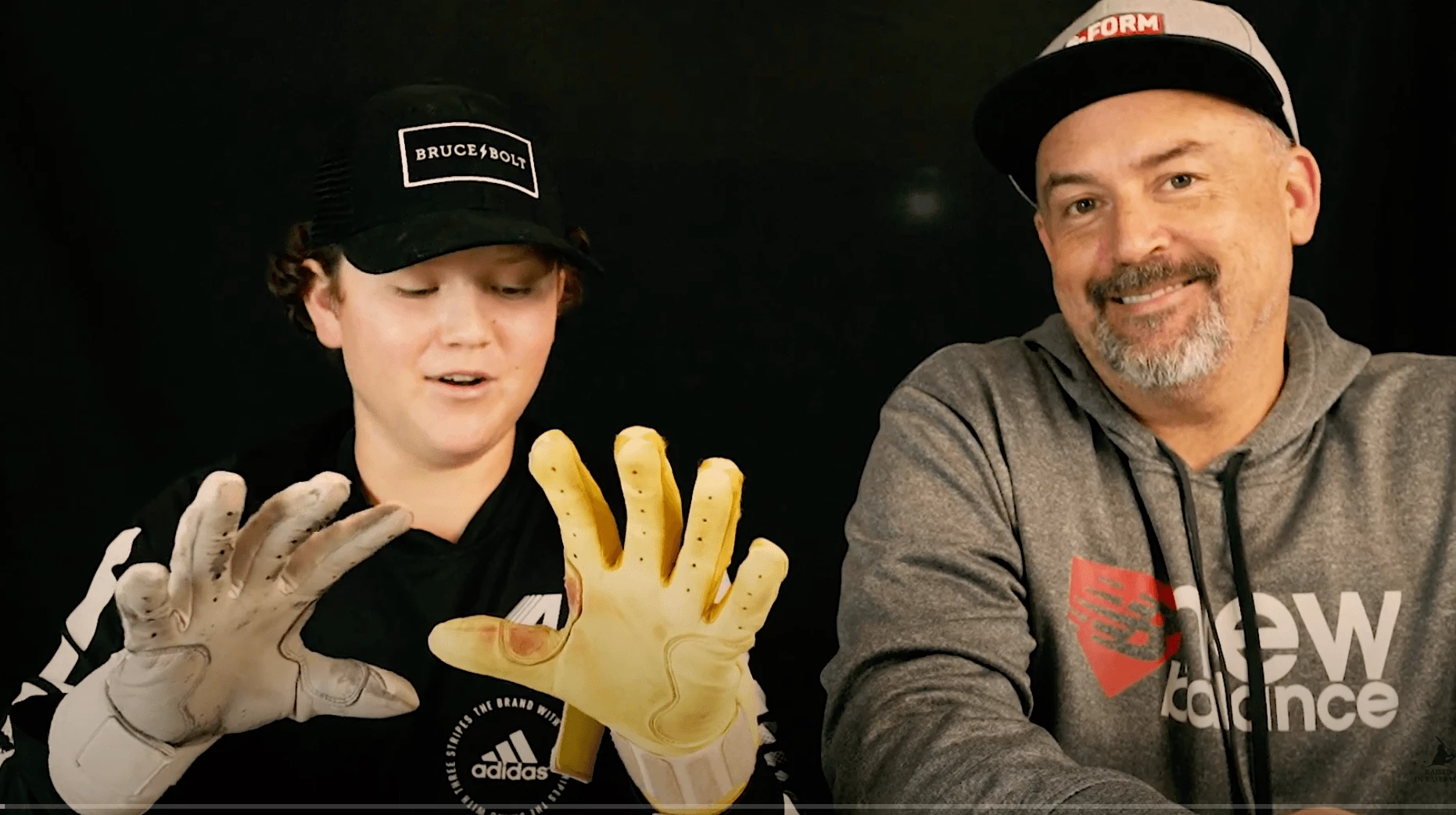 Bruce Bolt PREMIUM PRO Short Cuff Batting Gloves: Red - Image 3