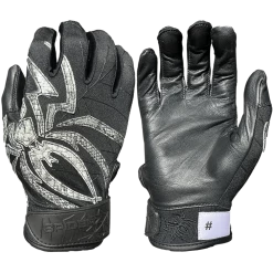 Limited Edition Spiderz PRIZM Batting Gloves: Black Mamba