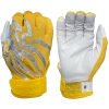 2022 Spiderz PRIZM Batting Gloves: Yellow/Silver
