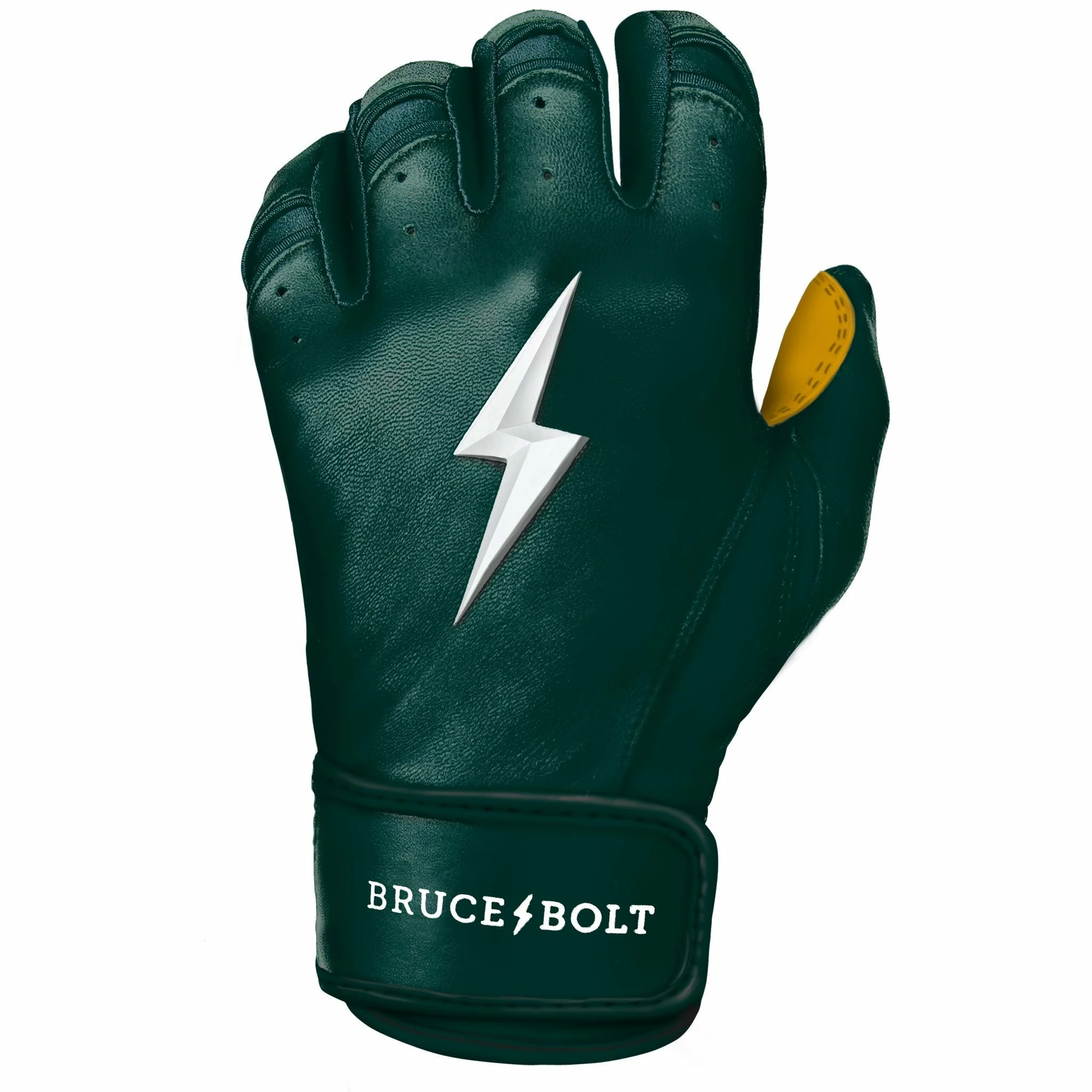 Bruce Bolt PREMIUM PRO Short Cuff Batting Gloves: GREEN - Image 7